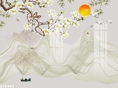 File tranh in trần 3D File gốc in tranh tổng hợp Q16469 (ảnh gốc)