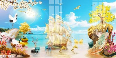 File gốc File gốc in tranh tổng hợp Q17344 (dành cho trang trí nội thất)