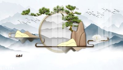 File gốc File gốc in tranh tổng hợp Q19294 (in lụa) họa tiết 3D