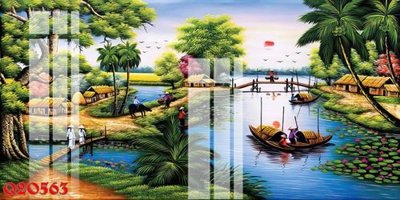 File in lụa File gốc in tranh tổng hợp Q20563 (phong cảnh) File gốc in tranh tổng hợp Q20563