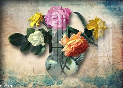 Download file gốc File gốc in tranh tổng hợp Q3219 (in lụa) hoa lá