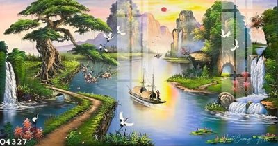 File gốc File gốc in tranh tổng hợp Q4327 (in tráng gương) sang trọng