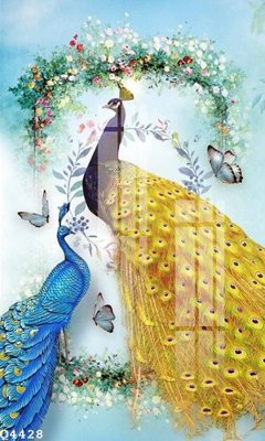 File in trần File gốc in tranh tổng hợp Q4428 (bản gốc) mây trời