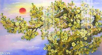 File gốc File gốc in tranh tổng hợp Q5135 (in lụa) chi tiết cao