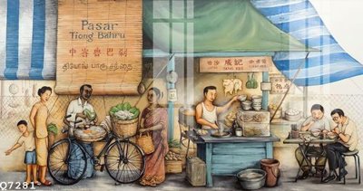 File tranh File gốc in tranh tổng hợp Q7281 (bản gốc) treo phòng ăn