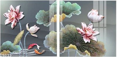 File in trần File gốc in tranh tổng hợp Q9013 (file gốc) hoa văn 3D