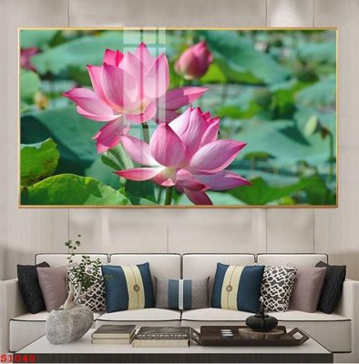 File in ấn Tranh cửu ngư quần hội sen cá S1048 (bản gốc) chất lượng cao