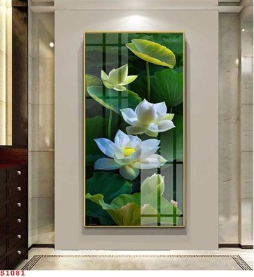 File in trần Tranh cửu ngư quần hội sen cá S1081 (bản gốc) bầu trời