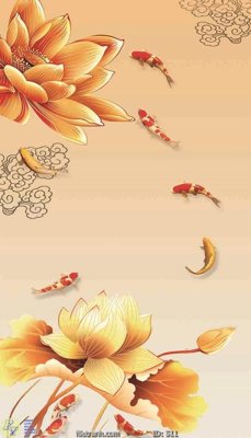 Tệp tin gốc Tranh cửu ngư quần hội sen cá S11 (dùng cho in ấn) chuyên nghiệp