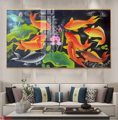 Tải về file gốc Tranh cửu ngư quần hội sen cá S1180 (chuẩn in ấn)