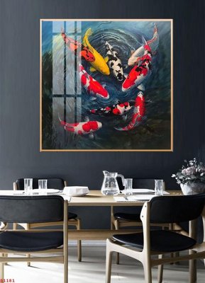 File tranh Tranh cửu ngư quần hội sen cá S1181 (ảnh gốc) chi tiết rõ ràng