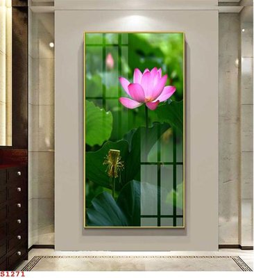 Ảnh mô tả file gốc in mica Tranh cửu ngư quần hội sen cá S1271