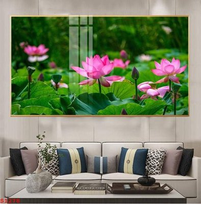 File tranh gốc Tranh cửu ngư quần hội sen cá S1278 chủ đề hiện đại