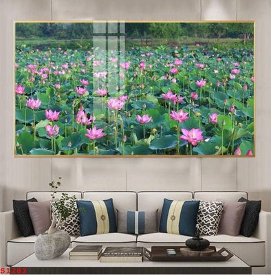 File ảnh Tranh cửu ngư quần hội sen cá S1282 (gốc) trang trí khách sạn