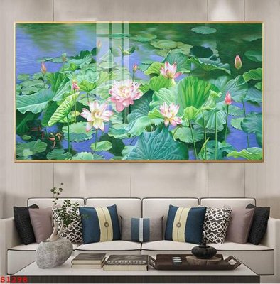 Tải file Tranh cửu ngư quần hội sen cá S1298 (gốc) làm tranh treo tường