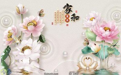 File in trần Tranh cửu ngư quần hội sen cá S139 (file gốc) chủ đề vũ trụ