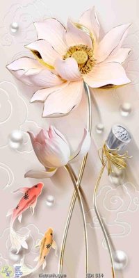 Tải file gốc in lụa Tranh cửu ngư quần hội sen cá S14 siêu nét