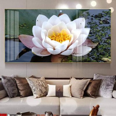 File tranh File tranh hoa sen S1460 (gốc) phong cách tối giản