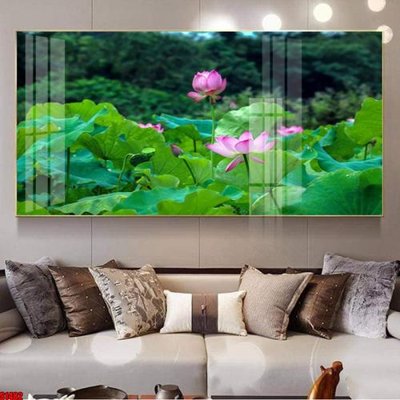 File gốc File tranh hoa sen S1482 (in mica) trang trí