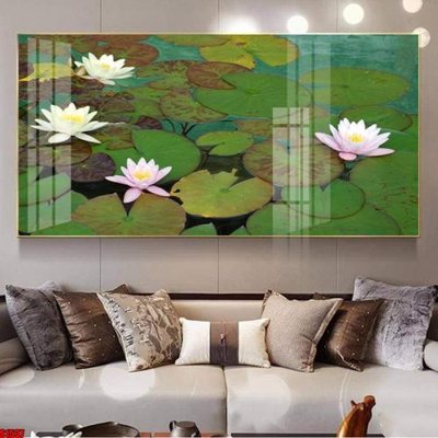 File gốc File tranh hoa sen S1537 (in 3D) cho trang trí