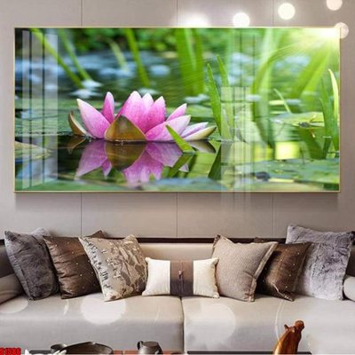 File tranh File tranh hoa sen S1586 (gốc) in trên kính