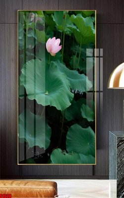 File gốc File tranh hoa sen S1628 (in lụa) tranh thuận buồm