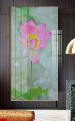 File tranh File tranh hoa sen S1637 (bản gốc) in lụa 5D