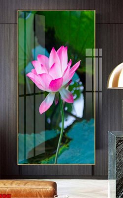 Ảnh gốc File tranh hoa sen S1641 (độ nét cao) in mica