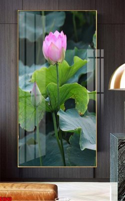 File gốc in tráng gương File tranh hoa sen S1643 chi tiết