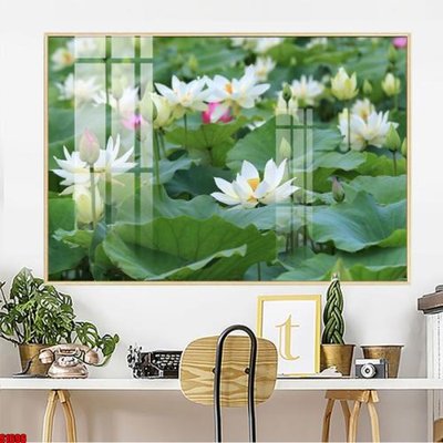 File in trần File tranh hoa sen S1696 (bản gốc) hoa văn