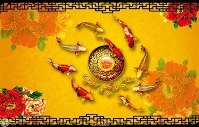 Tải file gốc Tranh cửu ngư quần hội sen cá S189 (in tráng gương) 3DFile gốc Tranh cửu ngư quần hội sen cá S189 (sẵn sàng in) chất lượng cao