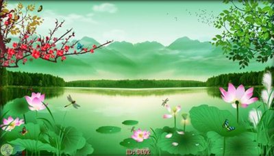 File gốc Tranh cửu ngư quần hội sen cá S192 (bản quyền) cho in ấn