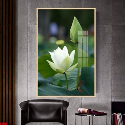 Download file gốc File tranh hoa sen S1945 (in lụa) hoa lá