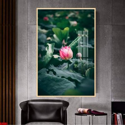 File ảnh File tranh hoa sen S2001 (gốc) trang trí khách sạn