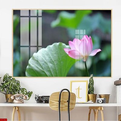 File gốc File tranh hoa sen S2070 (in tráng gương) hiện đại