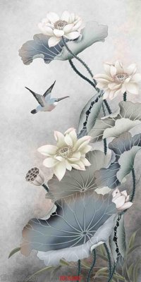 Tải file Tranh cửu ngư quần hội sen cá S296 (gốc) in nhanh