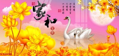 Download file Tranh hoa sen cá cửu ngư quần hội S3008 (gốc) in mica đèn LED