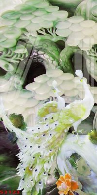 File in mica Tranh hoa sen cá cửu ngư quần hội S3123 (bản gốc) sắc sảo