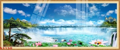 Tệp tin gốc Tranh hoa sen cá cửu ngư quần hội S3150 (dùng cho in ấn) chuyên nghiệp