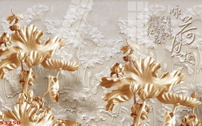 Tải file Tranh hoa sen cá cửu ngư quần hội S3250 (ảnh gốc) in tráng gương