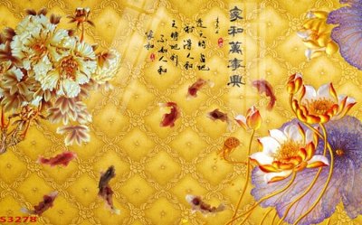 File tranh Tranh hoa sen cá cửu ngư quần hội S3278 (ảnh gốc) độ nét vượt trội