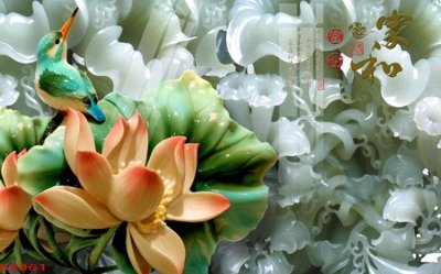 File tranh quảng cáo Tranh hoa sen cá cửu ngư quần hội S3361 (file gốc) chuyên nghiệp