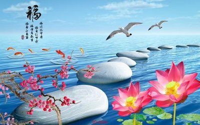 Tải file Tranh cửu ngư quần hội sen cá S342 (gốc) để in ấn ngay