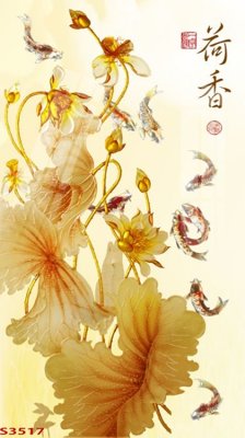 Mua file ảnh gốc Tranh hoa sen cá cửu ngư quần hội S3517 (chất lượng cao)