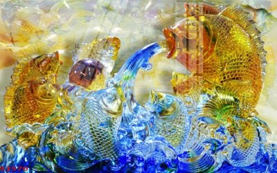 Tệp tin gốc Tranh hoa sen cá cửu ngư quần hội S3570 (chất lượng) Tranh hoa sen cá cửu ngư quần hội S3570