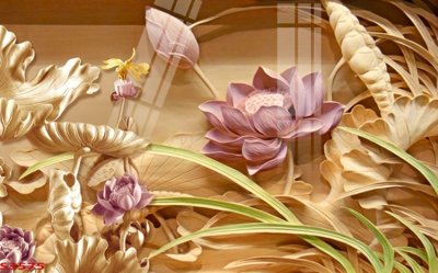 Download file ảnh gốc Tranh hoa sen cá cửu ngư quần hội S3575 để in ấn