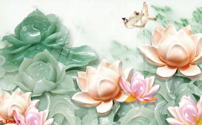 File tranh in tráng gương Tranh hoa sen cá cửu ngư quần hội S3613 (siêu nét)