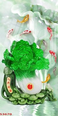 File tranh gốc Tranh hoa sen cá cửu ngư quần hội S3670 (bản quyền) độc đáo