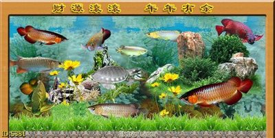 File gốc Tranh cửu ngư quần hội sen cá S381 (chuẩn màu) cho in offset