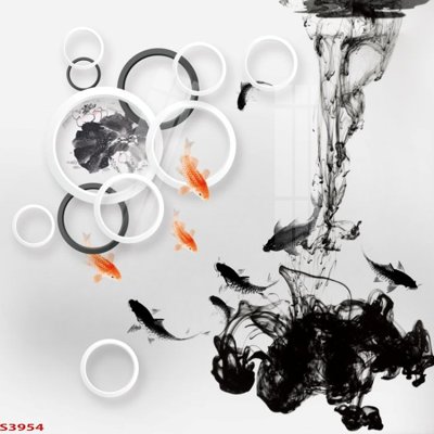 File gốc Tranh hoa sen cá cửu ngư quần hội S3954 (cho in ấn) từ Filetranh.com